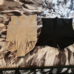 Beige and Black High-Waisted Shapewear Set Of 3